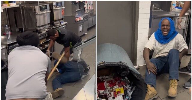 VIDEO: CA 7-Eleven Employee Thrashes Would-Be Robber with Stick