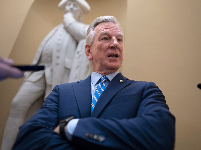 FILE - Sen. Tommy Tuberville, R-Ala., a member of the Senate Armed Services Committee, tal