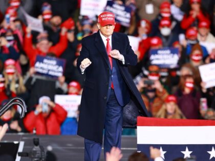 President Trump Holds Campaign Rally In Muskegon, Michigan