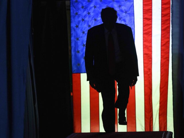 Trump flag silhouette (Jeff Swensen / Getty)