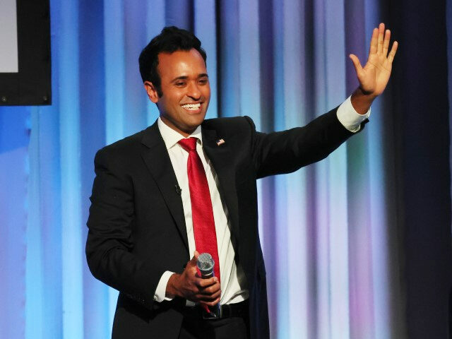 PHILADELPHIA, PENNSYLVANIA - JULY 01: Republican presidential candidate Vivek Ramaswamy wa