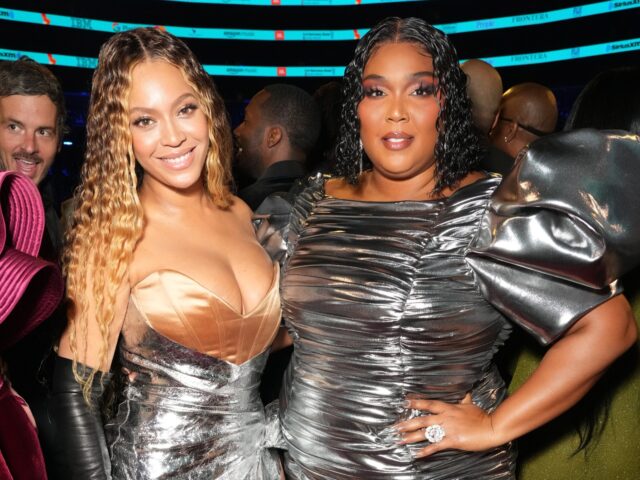 LOS ANGELES, CALIFORNIA - FEBRUARY 05: (L-R) Beyoncé and Lizzo attend the 65th GRAMMY Aw