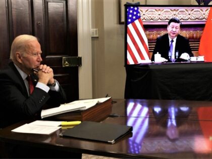 WASHINGTON, DC - NOVEMBER 15: U.S. President Joe Biden participates in a virtual meeting w