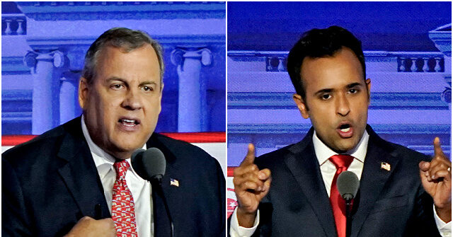 Christie Vivek Ramaswamy Sounds Like Chat GPT On Debate Stage   Chris Christie Vivek Ramaswamy Gop Primary Debate 82323 Getty 640x335 