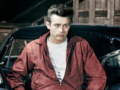 James Dean plays Jim Stark in the motion picture Rebel Without a Cause.