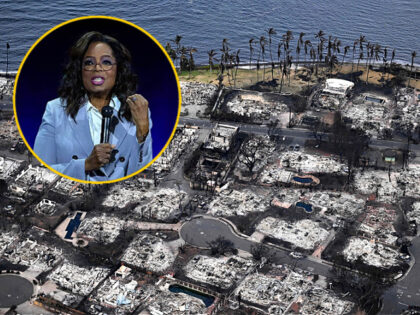 Hawaii wildfires August 2023 INSET: Oprah Winfrey