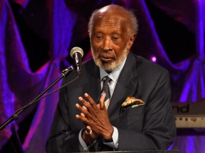 Clarence Avant, winner of the 2019 Grammy Salute to Industry Icons Award speaks at the Pre