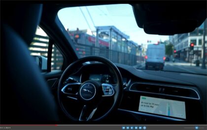 This August 25, 2023, screen grab shows a Waymo car in San Francisco, one of the driverles