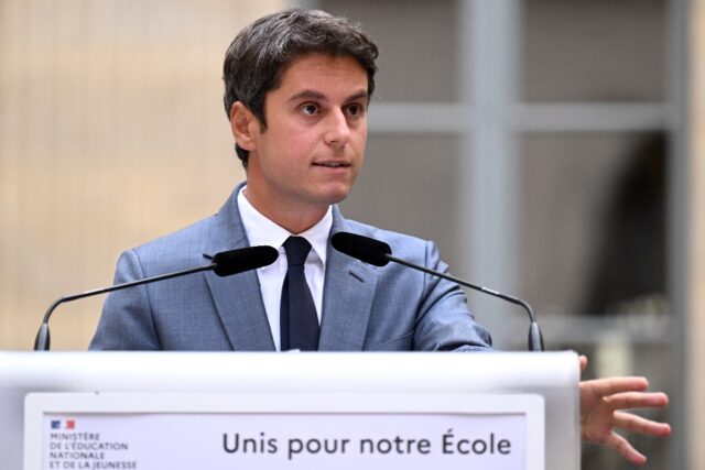 The ban was announced by new Education Minister Gabriel Attal
