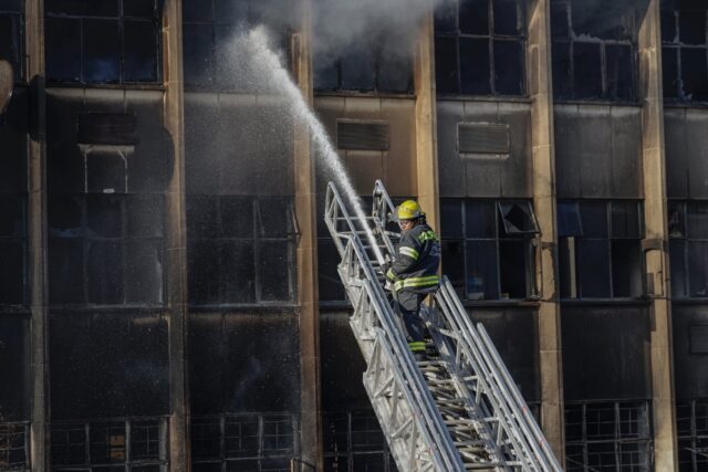 The blaze ripped through the five-storey building used for illegal housing