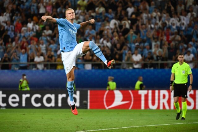 Erling Haaland scored in the penalty shootout as Manchester City beat Sevilla to win the U