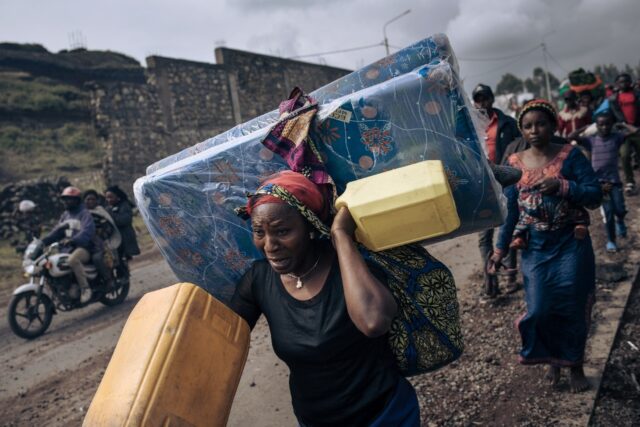 Hundreds of thousands of people have been displaced in DR Congo's North Kivu province by t
