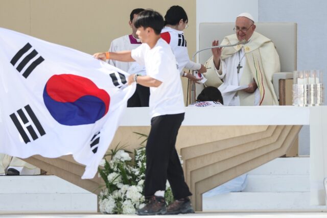Pope Francis said Seoul will host the next World Youth Day in 2027