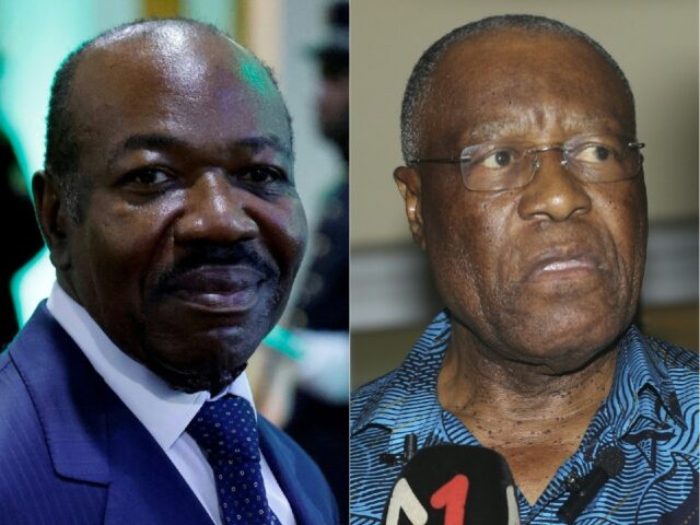 President Ali Bongo Ondimba, left, is frontrunner in the race for Gabon's top job. His clo