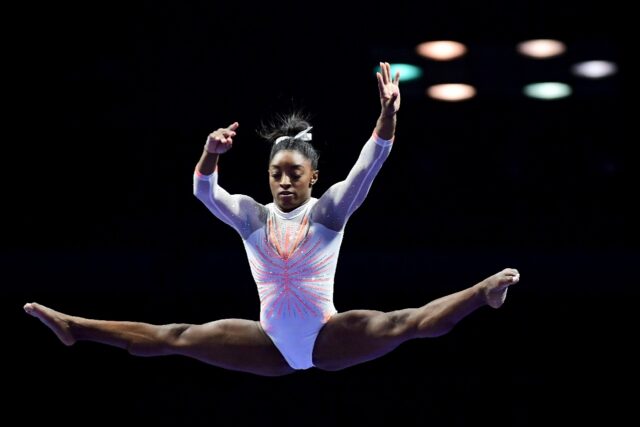 Simone Biles makes her first competitive appearance since the pandemic-delayed Tokyo Olymp