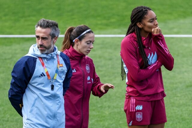 Spain's Jorge Vilda takes training in Sydney
