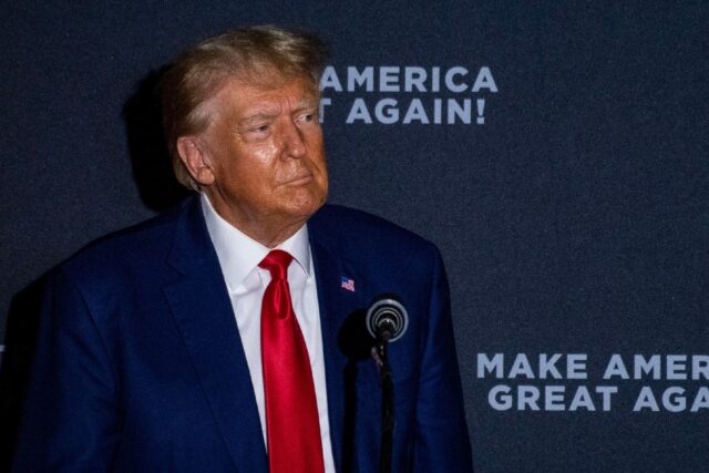 Former US president and 2024 presidential hopeful Donald Trump railed against Joe Biden du