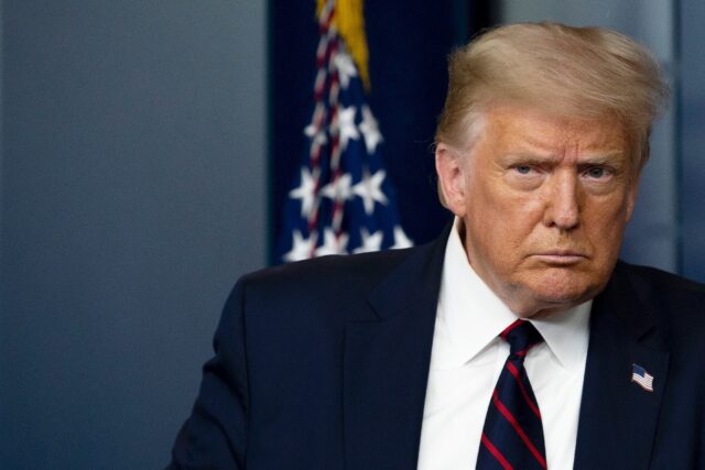Former US president Donald Trump, pictured in July 2020, is facing prosecution in multiple