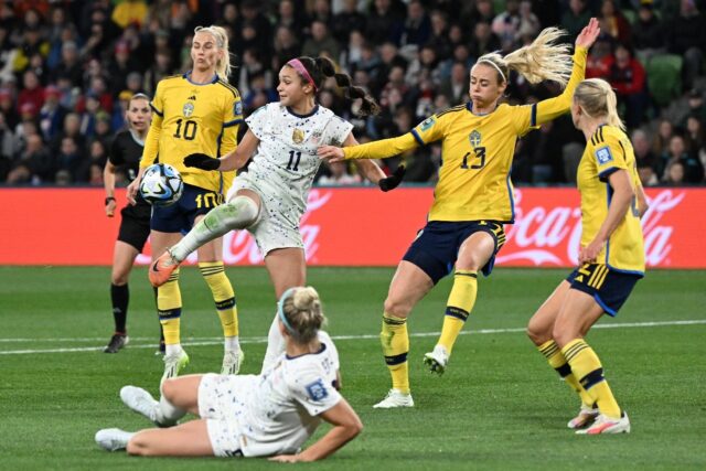The USA's Women's World Cup round of 16 match against Sweden went into extra time