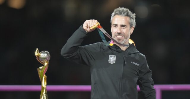 Spain soccer coach faces scrutiny for touching a female assistant on