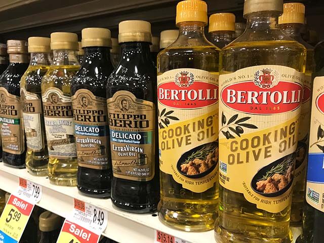 A variety of olive oils are displayed at a grocery store in Waterbury, Vt. on March 26, 20