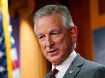 Sen. Tommy Tuberville, R-Ala., listens to question during a news conference March 30, 2022, in Washington. Tuberville said Tuesday, Oct. 25, 2022 that the country has too many “takers” instead of workers and suggested that many in younger generations — including people in their 40s — do not understand that …