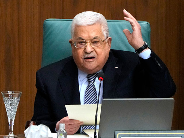 Palestinian President Mahmoud Abbas speaks during a conference to support Jerusalem at the