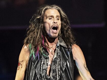 Steven Tyler of Aerosmith performs during night one of their "Peace Out: The Farewell Tour" on Saturday, Sept. 2, 2023, at Wells Fargo Center in Philadelphia. (Photo by Amy Harris/Invision/AP)