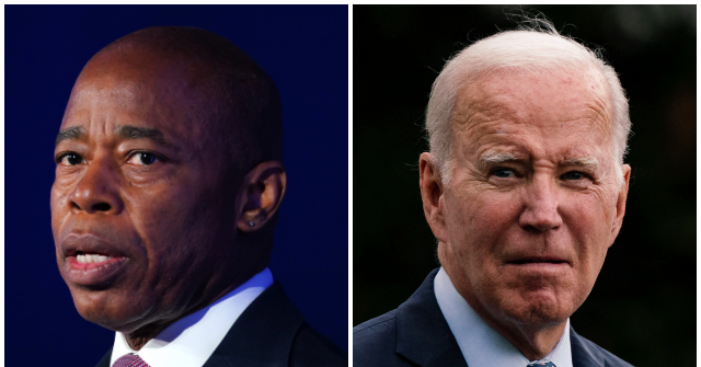 Blue on Blue: NYC Mayor Eric Adams Tells Biden to Visit Migrant Hotel