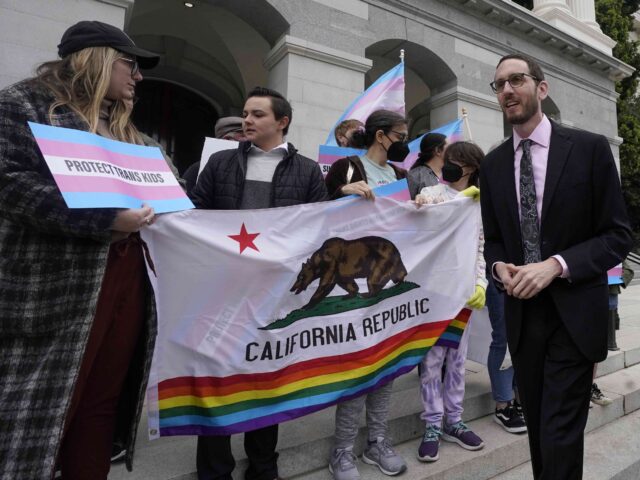 California trans flag (Rich Pedroncelli / Associated Press)