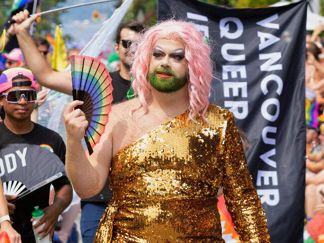 VANCOUVER, BRITISH COLUMBIA - AUGUST 06: Participants attend the Vancouver Pride Parade on August 06, 2023 in Vancouver, British Columbia, Canada. (Photo by Andrew Chin/Getty Images)