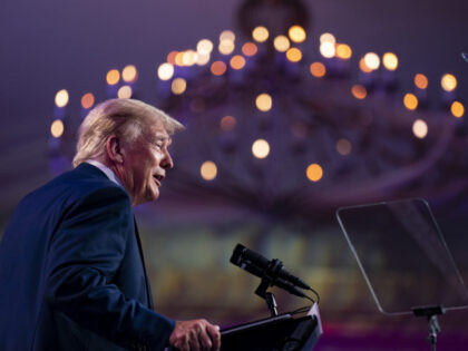 Former President Donald Trump, 2024 Republican presidential candidate, speaks at the Family Research Council and FRC Action annual Pray Vote Stand Summit in Washington, DC, US, on Friday, Sept. 15, 2023. The Family Research Council, an evangelical activist group, recently launched a campaign supporting GOP efforts to add language barring …