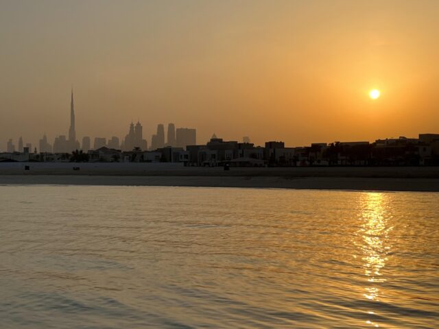 The sun rises over the Dubai skyline, Dubai, United Arab Emirates, Sep. 13, 2023 (Joel Pol