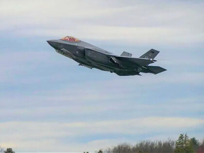 An F-35 Lightning II Aircraft, assigned to the 158th Fighter Wing, Burlington Air National