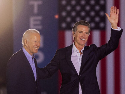 LONG BEACH, CA - SEPTEMBER 13: U.S. President Joe Biden and California Gov. Gavin Newsom w