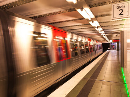 Subway train in Hamburg - Germany underground