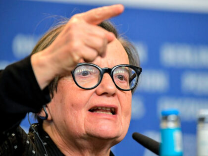 Polish director Agnieszka Holland attends a press conference for the film "Charlatan" pres