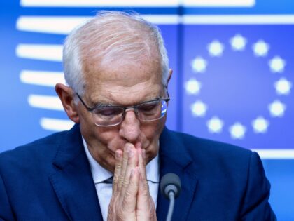 European Commission vice-president in charge for High-Representative of the Union for Foreign Policy and Security Policy Josep Borrell gestures during a press conference after a EU Defence Ministers Council at the European Council in Brussels on May 17, 2022. (Photo by Kenzo TRIBOUILLARD / AFP) (Photo by KENZO TRIBOUILLARD/AFP via …