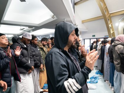 Worshippers gather for prayers at Green Lane Masjid in Birmingham as the holy month of Ram