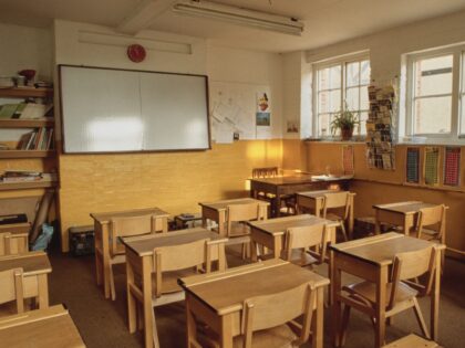 Interior view of a classroom at Ludgrove School, an independent preparatory boarding schoo