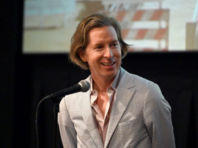 NEW YORK, NEW YORK - JUNE 12: Wes Anderson visits ASTEROID CITY Pop-Up at Alamo Drafthouse