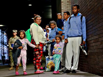 UNITED STATES -September 6: Dozens of migrants/immigrants families are seen arriving from