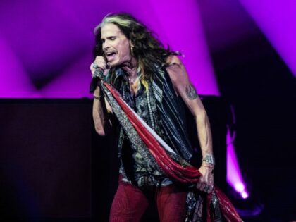 Steven Tyler of Aerosmith performs live on stage at the Wells Fargo Center on September 02