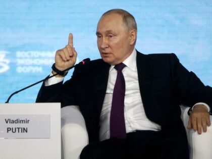 VLADIVOSTOK, RUSSIA - SEPTEMBER 12 (RUSSIA OUT) Russian President Vladimir Putin speaks during the Eastern Economic Forumu, September 12,2023, in Vladivostok, Russia. President Putin is having a three-days visit to Russian far eastern regions. (Photo by Contributor/Getty Images)