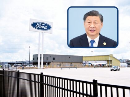 The employee parking lot sits empty at the Ford Michigan Assembly Plant in Wayne, Michigan
