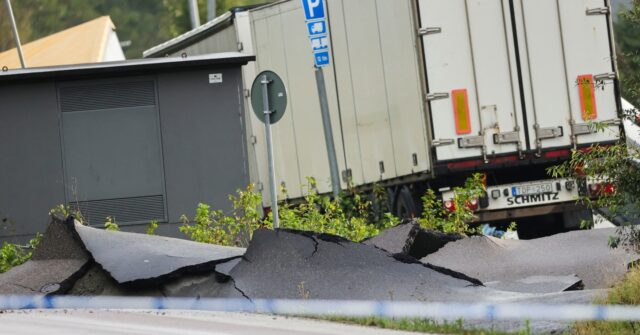 Three Injured as Landslide Sparks Sinkhole on Major Highway in Sweden