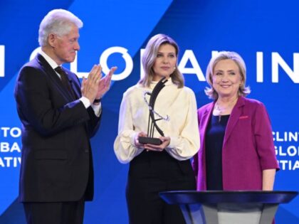 Former President Bill Clinton, First Lady of Ukraine Olena Zelenska, and Former US Secreta
