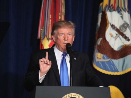 ARLINGTON, VA - AUGUST 21: U.S. President Donald Trump delivers remarks on Americas military involvement in Afghanistan at the Fort Myer military base on August 21, 2017 in Arlington, Virginia. Trump was expected to announce a modest increase in troop levels in Afghanistan, the result of a growing concern by …