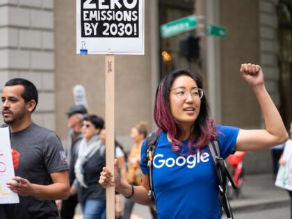 Google leftist protester