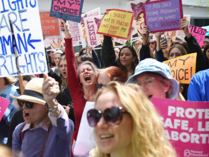 Abortion rights advocates rally to protest new restrictions on abortions, May 21, 2019, in West Hollywood, California. - Demonstrations were planned across the US on Tuesday in defense of abortion rights, which activists see as increasingly under attack. The "Day of Action" rallies come after the state of Alabama passed …